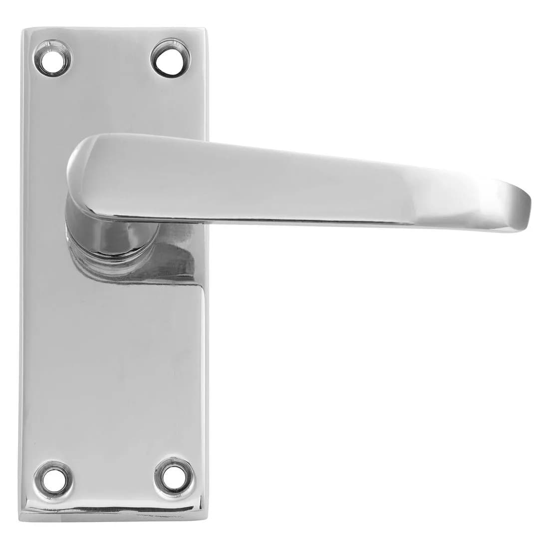 Victorian Lock Door Handles Polished Chrome Contract