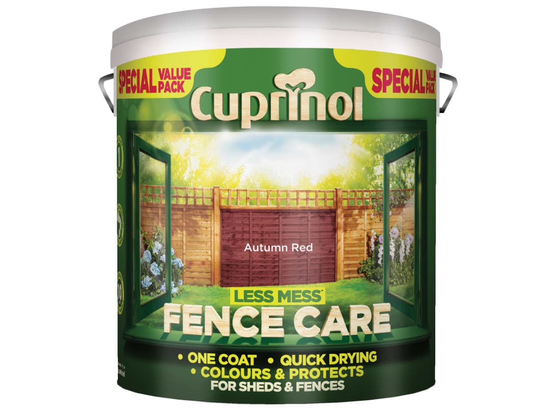 Cuprinol Less Mess Fence Care Autumn Red 6L 5194068