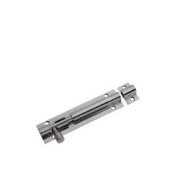 Straight Door Bolt - 100mm - Chrome Plated - Internal - Security Solutions