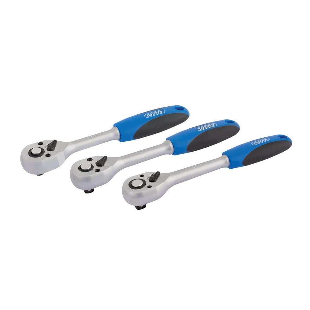 05911 72-Tooth Reversible Soft Grip Ratchet Set (3 Piece)