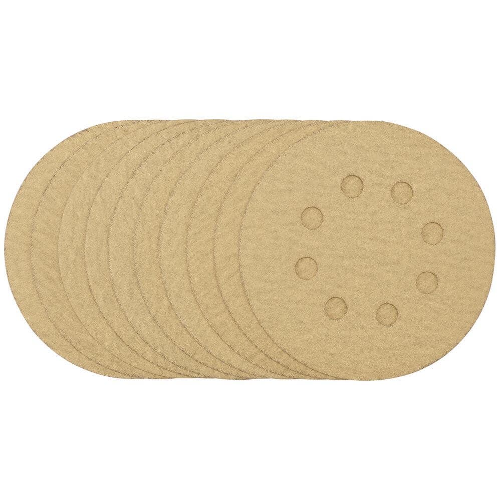 Draper 58113 Gold Sanding Discs With Hook & Loop 125Mm 180 Grit (Pack Of 10) each 10