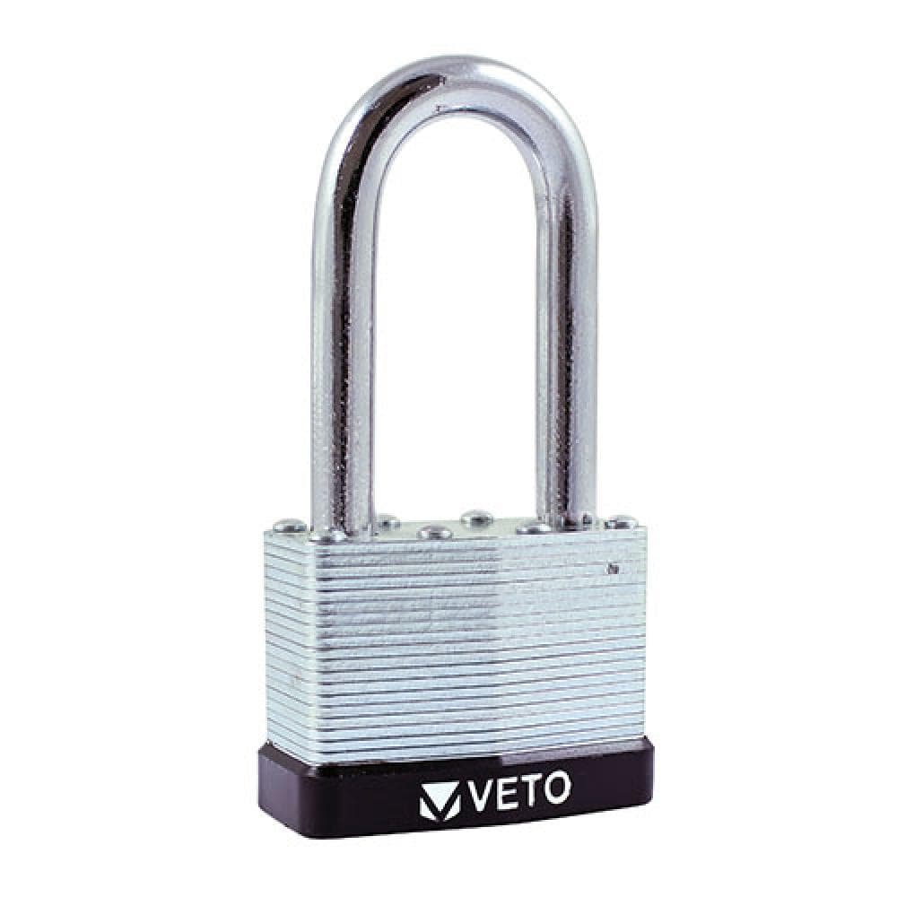 Timco LSP50L Laminated Padlock Long Shackle 50Mm Blister Pack 1