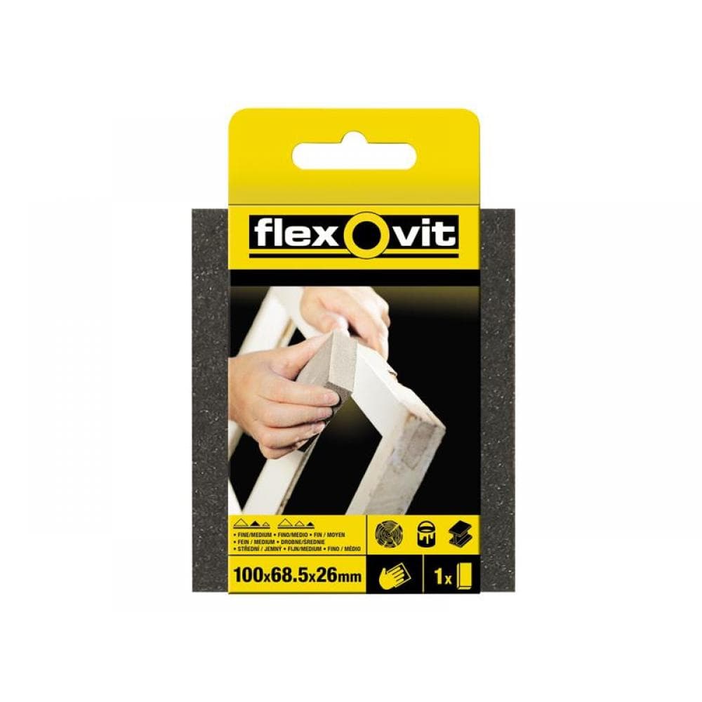 Flexovit 63642556852 Sanding Sponges Standard Fine/Medium