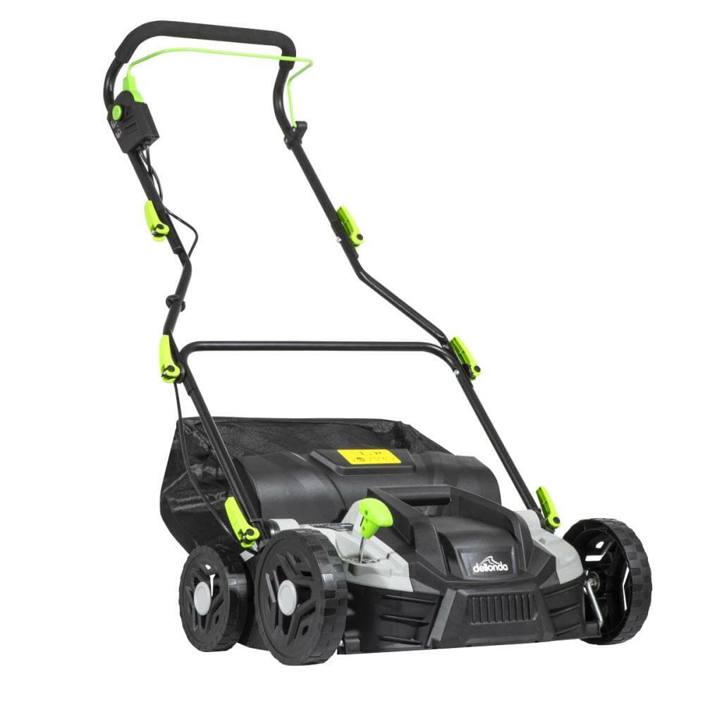 Sealey DG216 Dellonda 1500W Electric 2-In-1 Scarifier With 5-Heights 36Cm Cutting Diameter 45L Grass Collection Bag 10M Mains Cable Hand Push