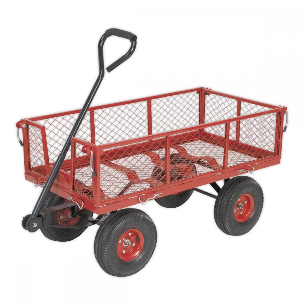 Sealey CST997 Platform Truck With Removable Sides Pneumatic Tyres 200Kg Capacity