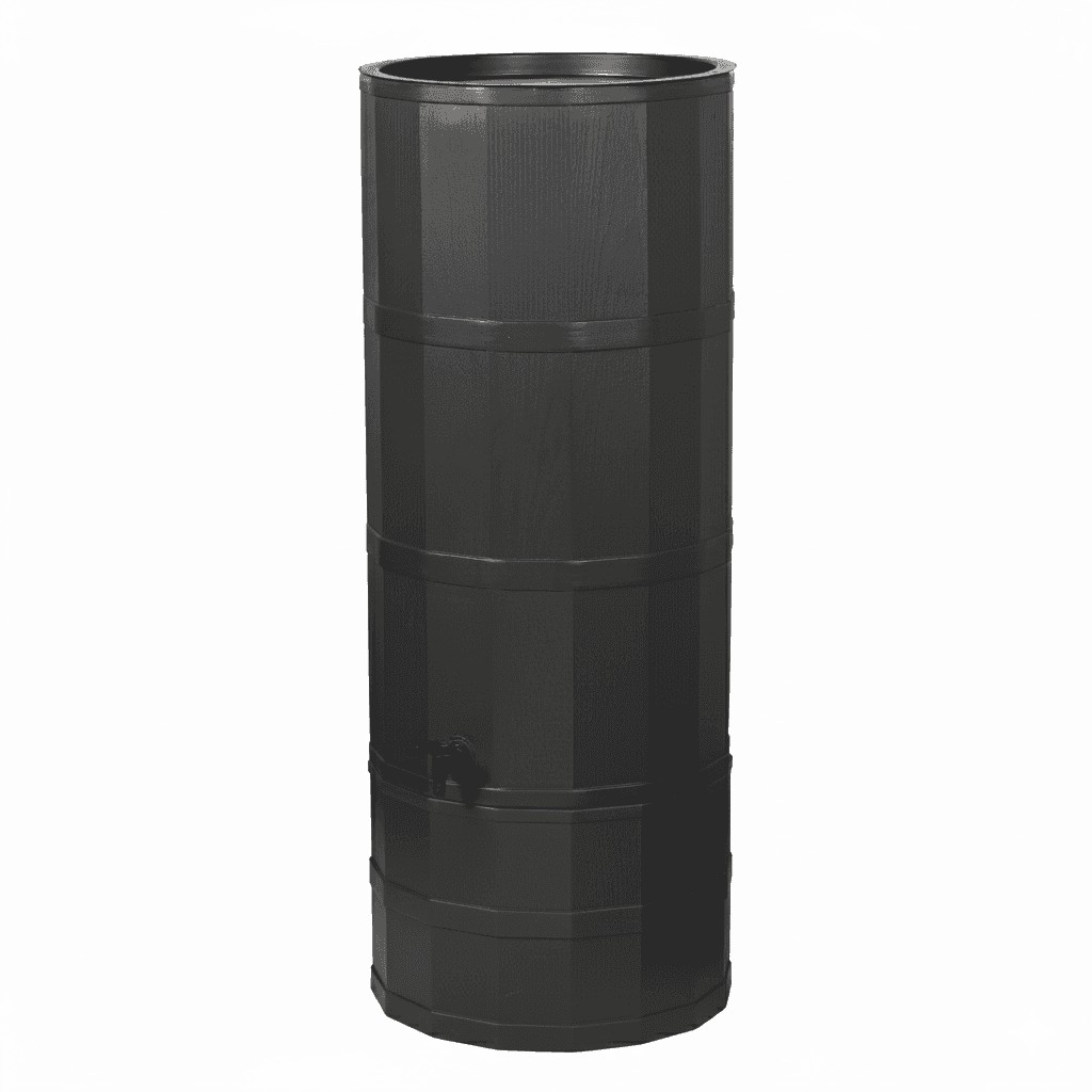 Medium 200L Polybutt Water Butt - Graphite Low Density Polyethylene Dark Grey Polytank