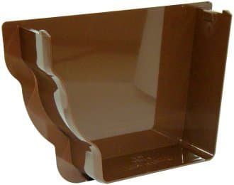 FloPlast Ogee Gutter Internal Stopend Left Hand - 110mm x 80mm Brown