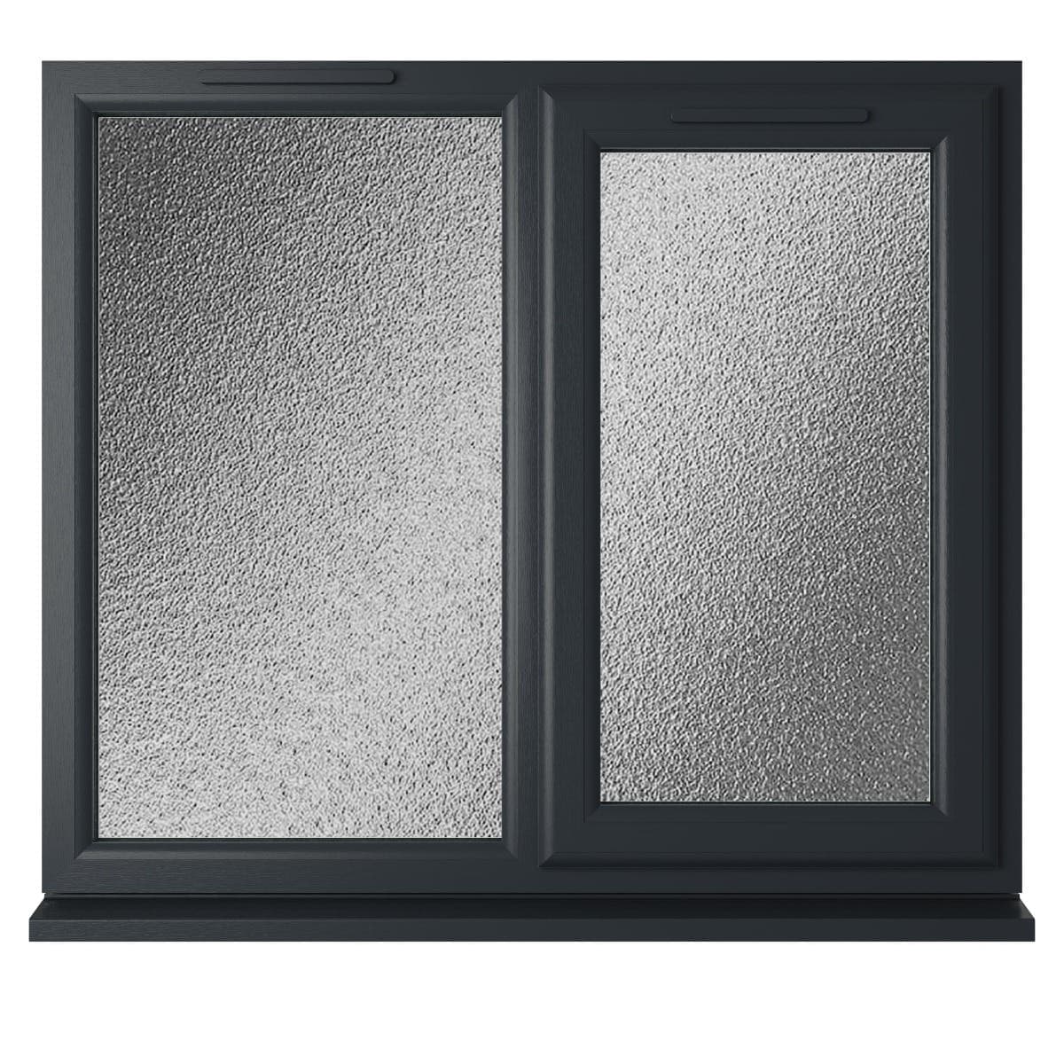 uPVC Grey/White Triple Glazed Window - Right Handed - Side Hung - Obscure Glass - 1190 x 965mm