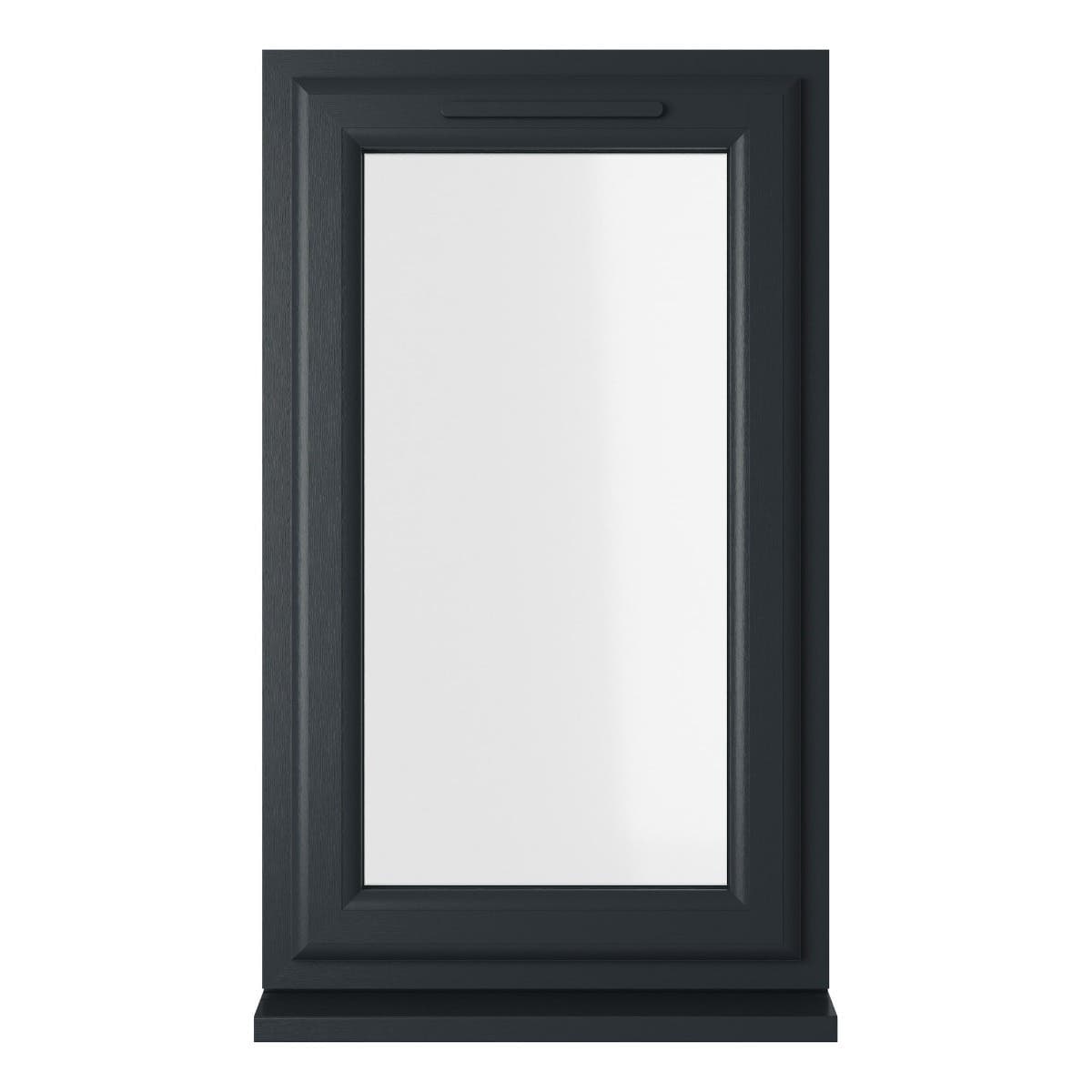 uPVC Grey/White Double Glazed Window - Right Handed - Side Hung - Clear Glass - 610 x 1190mm