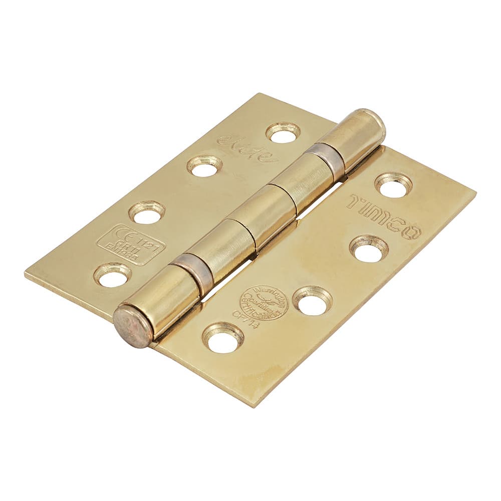 Timco 334753 Grade 11 Fire Door Hinges - Electro Brass 102 X 76 X 2.7