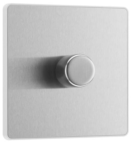 Screwed Flatplate Brushed Steel Triple Pole Fan Isolator Switch 10A SBS15-02