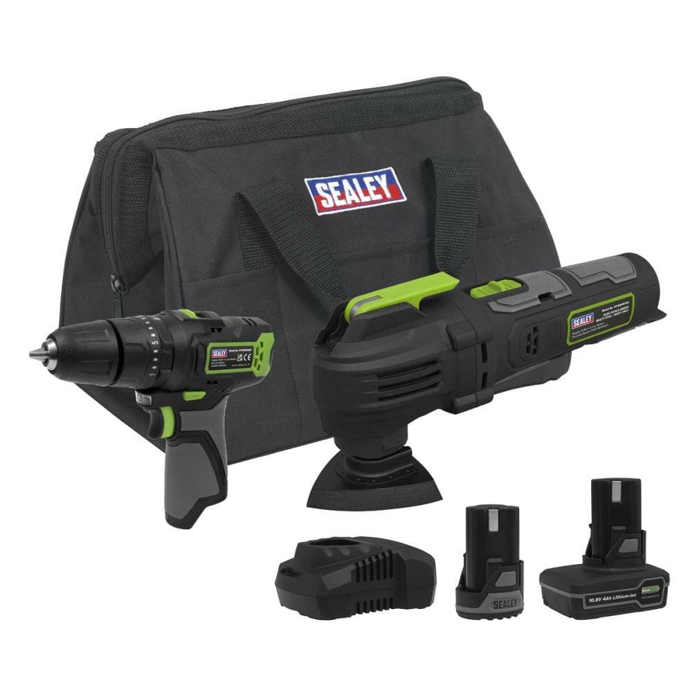 Sealey CP108VCOMBO5 2 X 10.8V Sv10.8 Series Combi Drill & Multi-Tool Kit