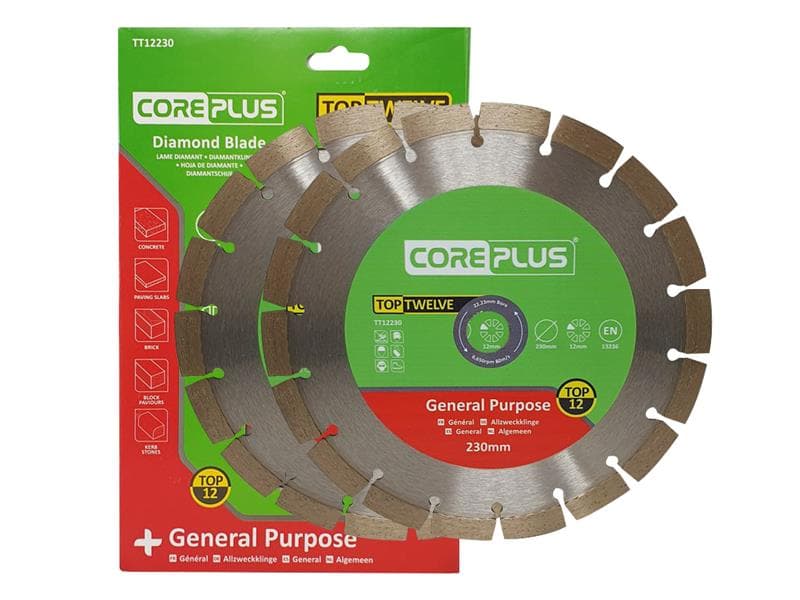 Coreplus CORTT122302 Top Twelve Diamond Blade Twin Pack 230Mm
