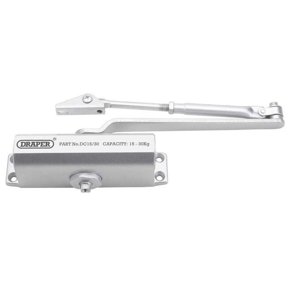 Draper 62894 Adjustable Automatic Door Closer For Doors Between 15Kg And 30Kg each
