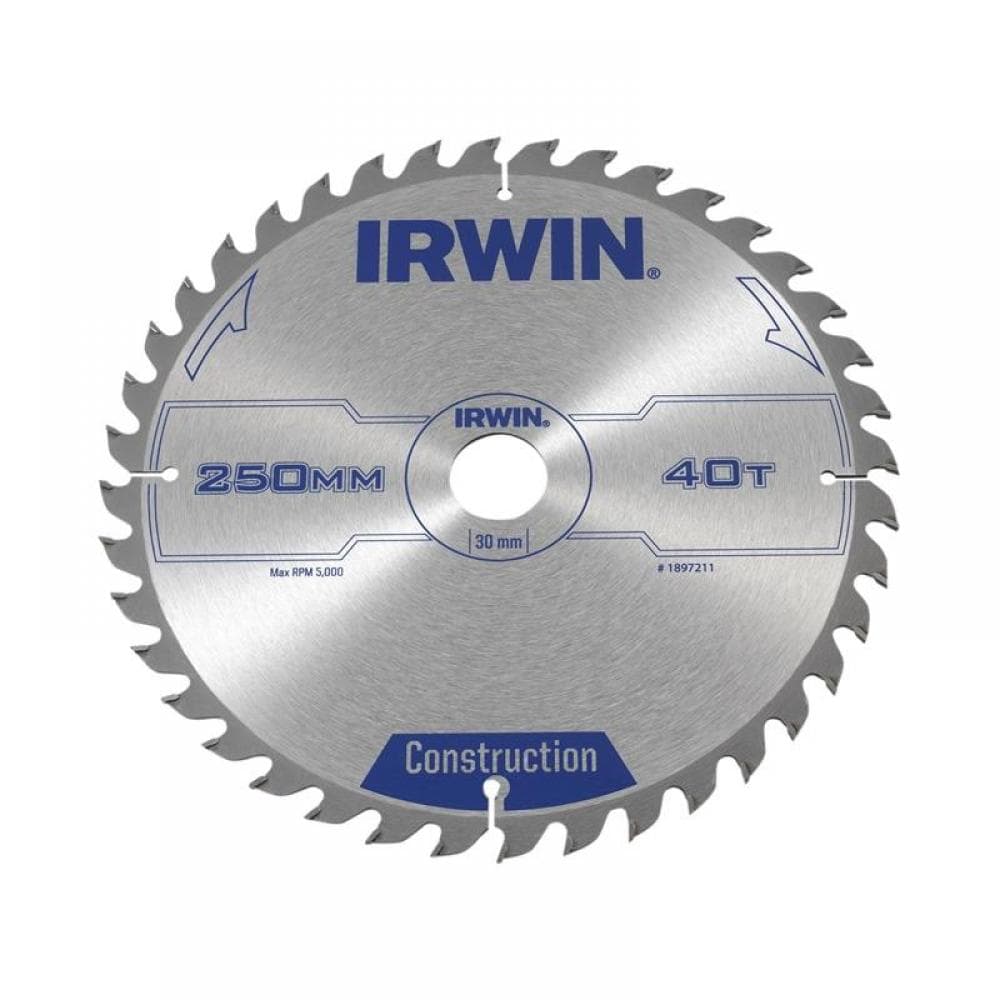 Irwin® 1897211 General Purpose Table & Mitre Saw Blade 250 X 30Mm X 40T Atb