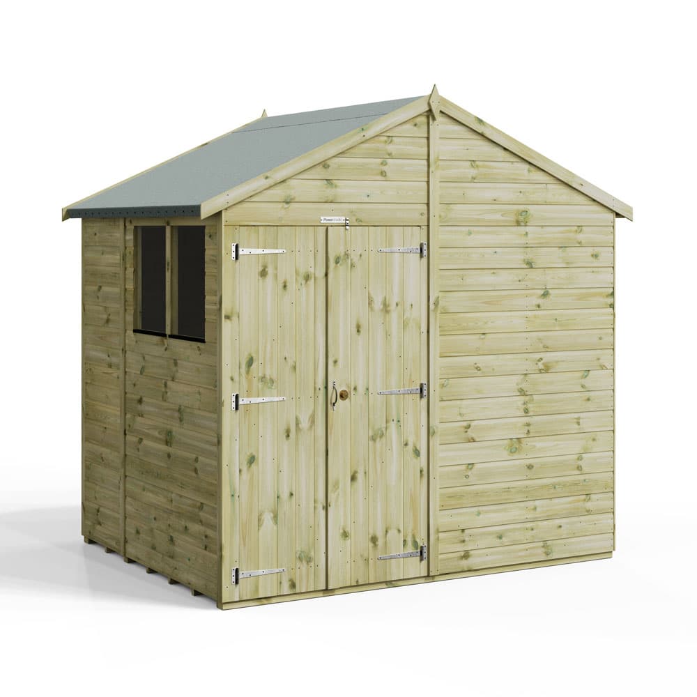6x8 Premium Powersheds Apex Double Doors