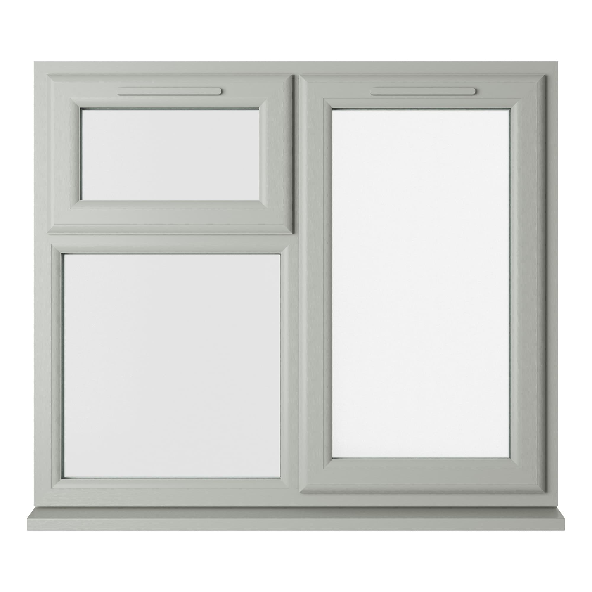 Crystal Triple Glazed uPVC Window Agate/White Right Hung 1190mm x 965mm Clear