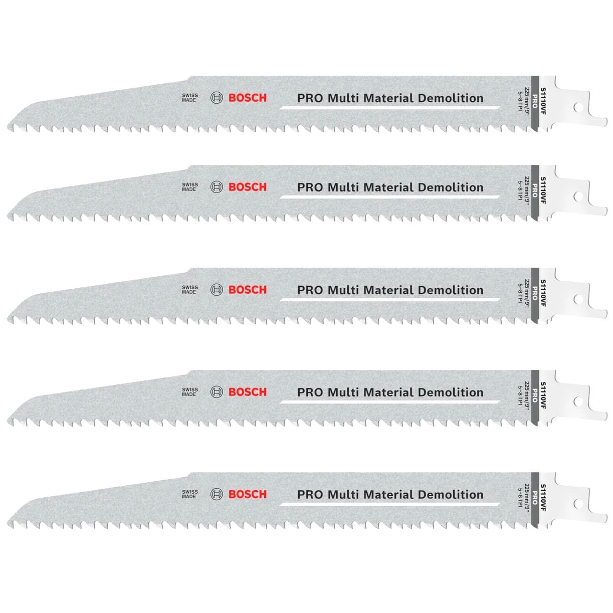 Bosch Heavy for Wood and Metal Sabre Saw Blade 5 Pack