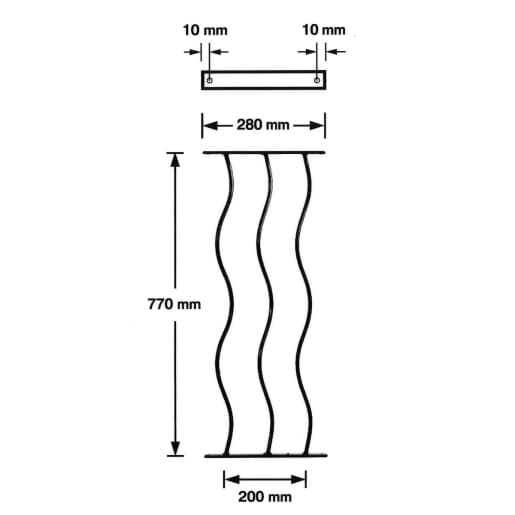 BIC Coast Decking Panel Black 280mm x 770mm PK 2