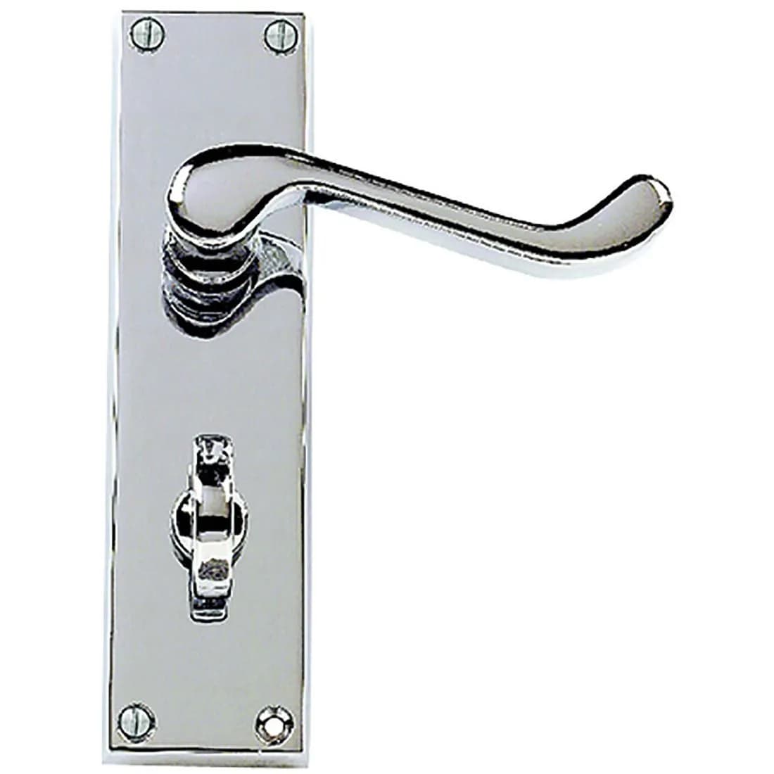 Vic Scroll B/Room Door Handles Polished Chrome Plated Premier