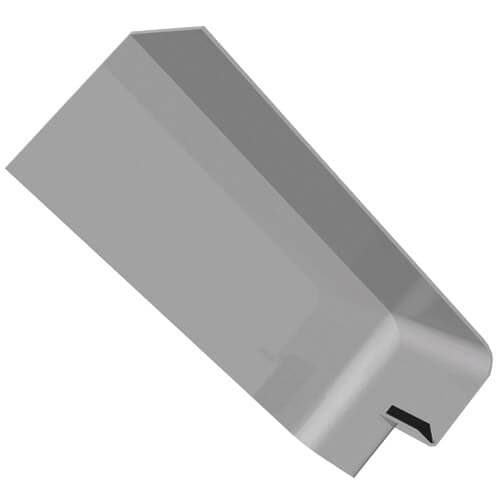Storm Grey Smooth Fascia Double End Corner Trim - 600mm