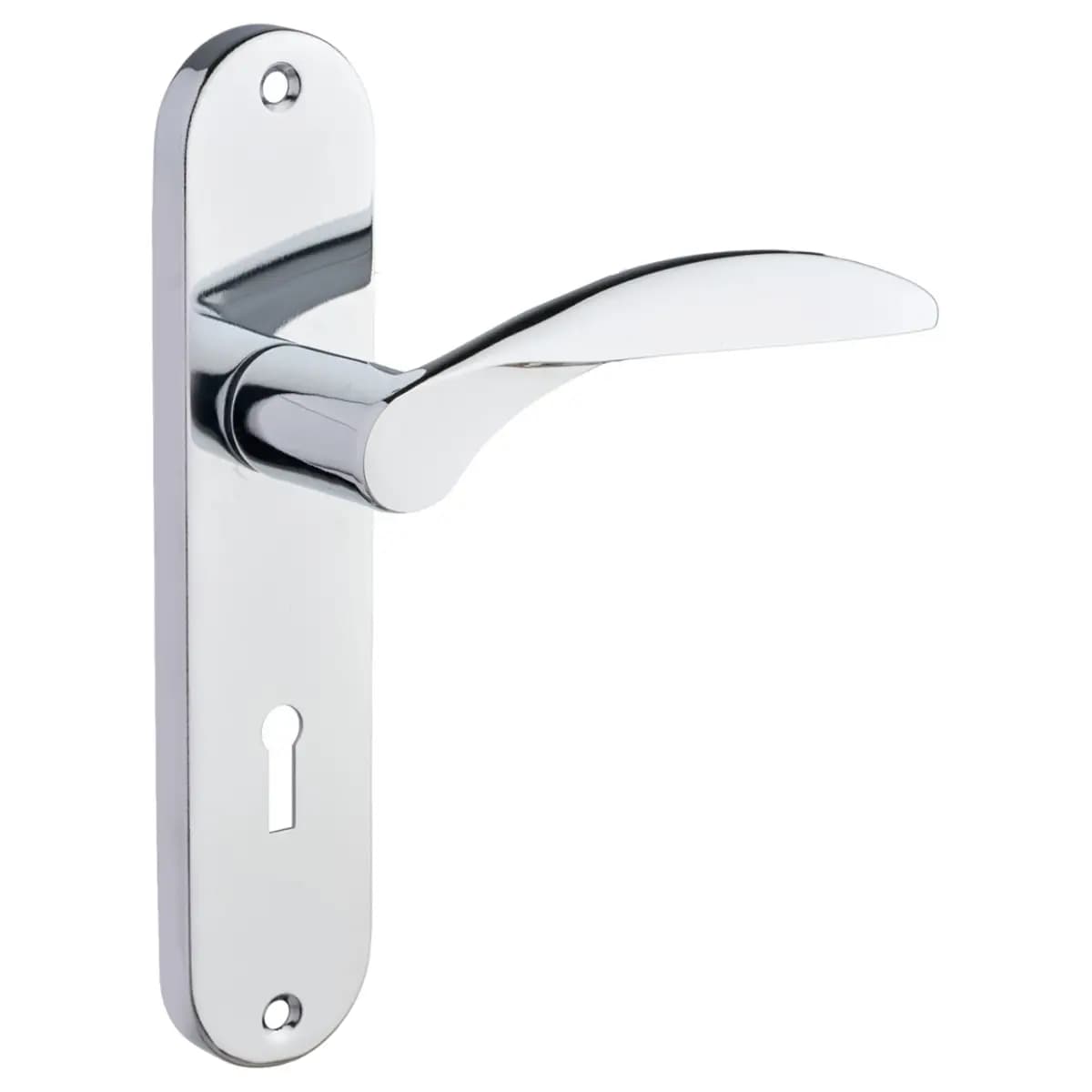 Bordeaux Lever Lock Door Handle - Polished Chrome - Internal - Pair - Designer Levers