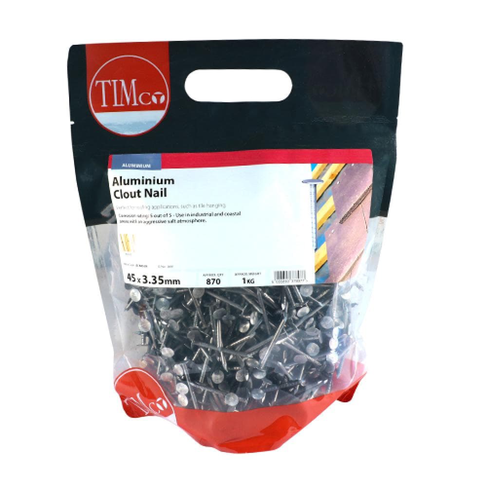 Timco ACN45LB Clout Nails - Aluminium 45 X 3.35