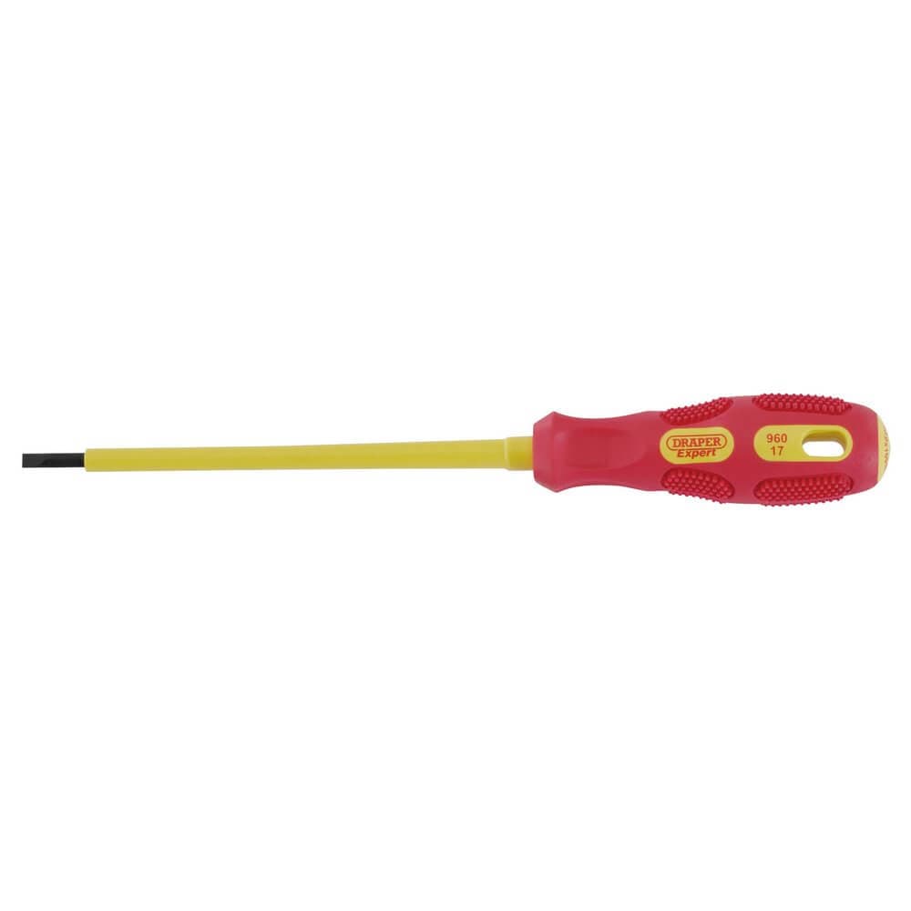 Draper Expert 69212 Vde Approved Fully Insulated Plain Slot Screwdriver 3.0 X 100Mm (Display Packed) each