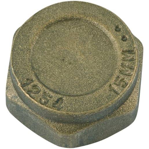 Compression Brass Cap Fitting 19mm