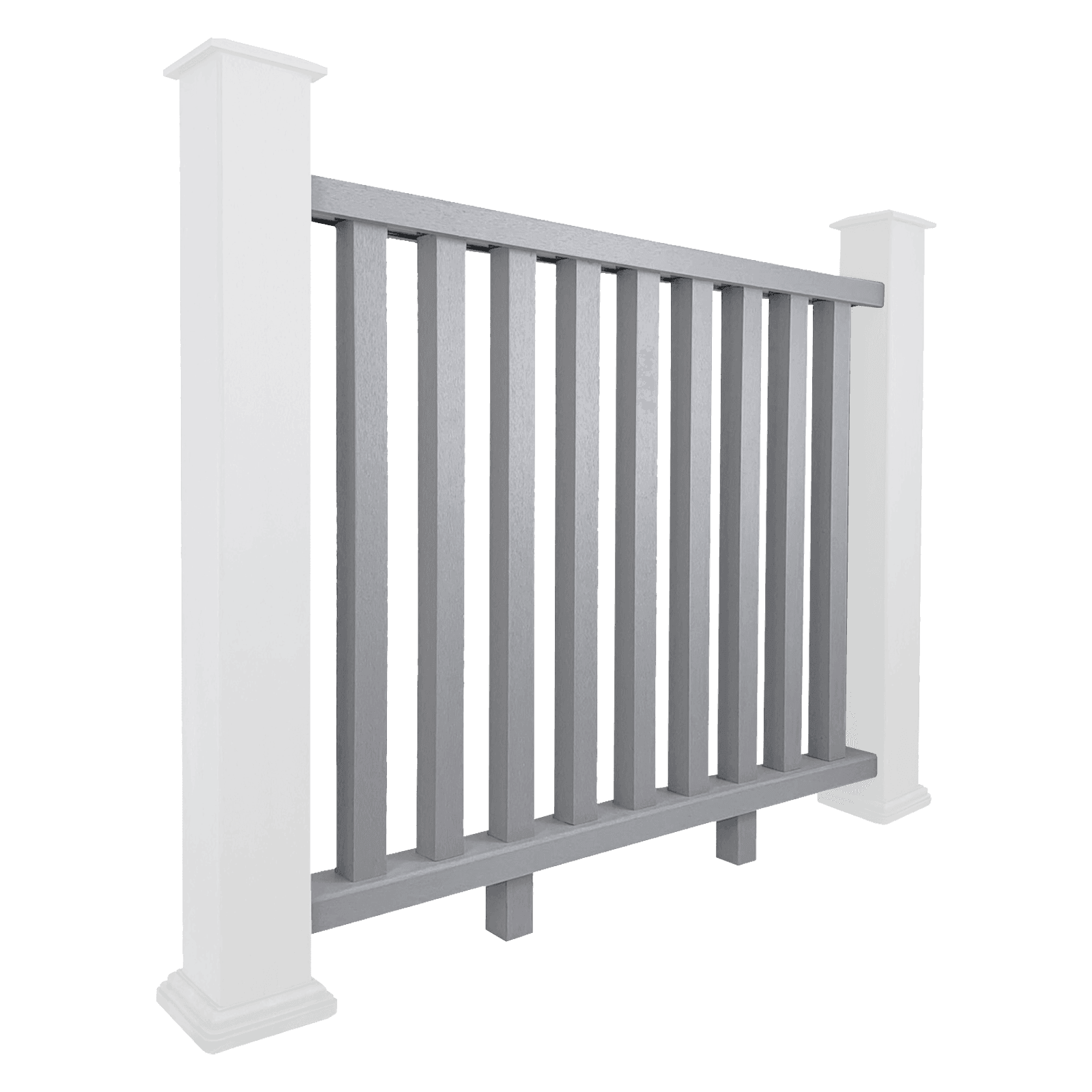 Light Grey Composite Balustrade Railing - Stone 1.2m