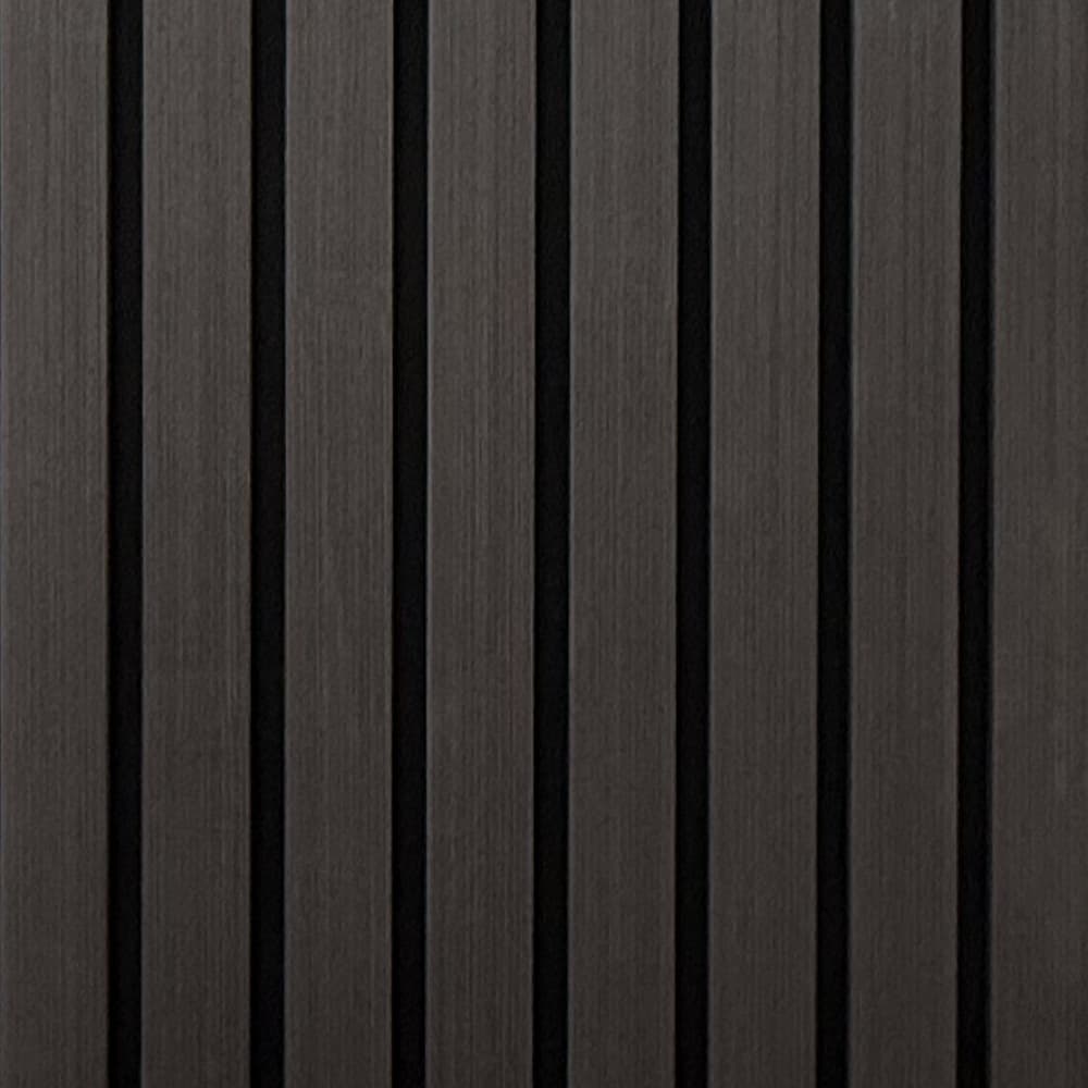 Acoustic Slat Wall Panel Premium (Charcoal / 8 Slat)