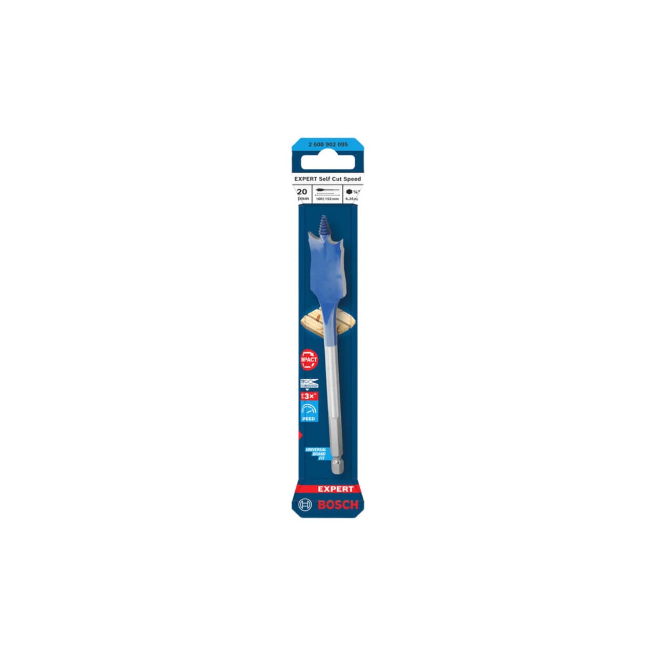 Bosch Powertool Accessories EXPERT Self Cut Speed Spade Drill Bit 20 x 100 x 152mm 2.608.902.095