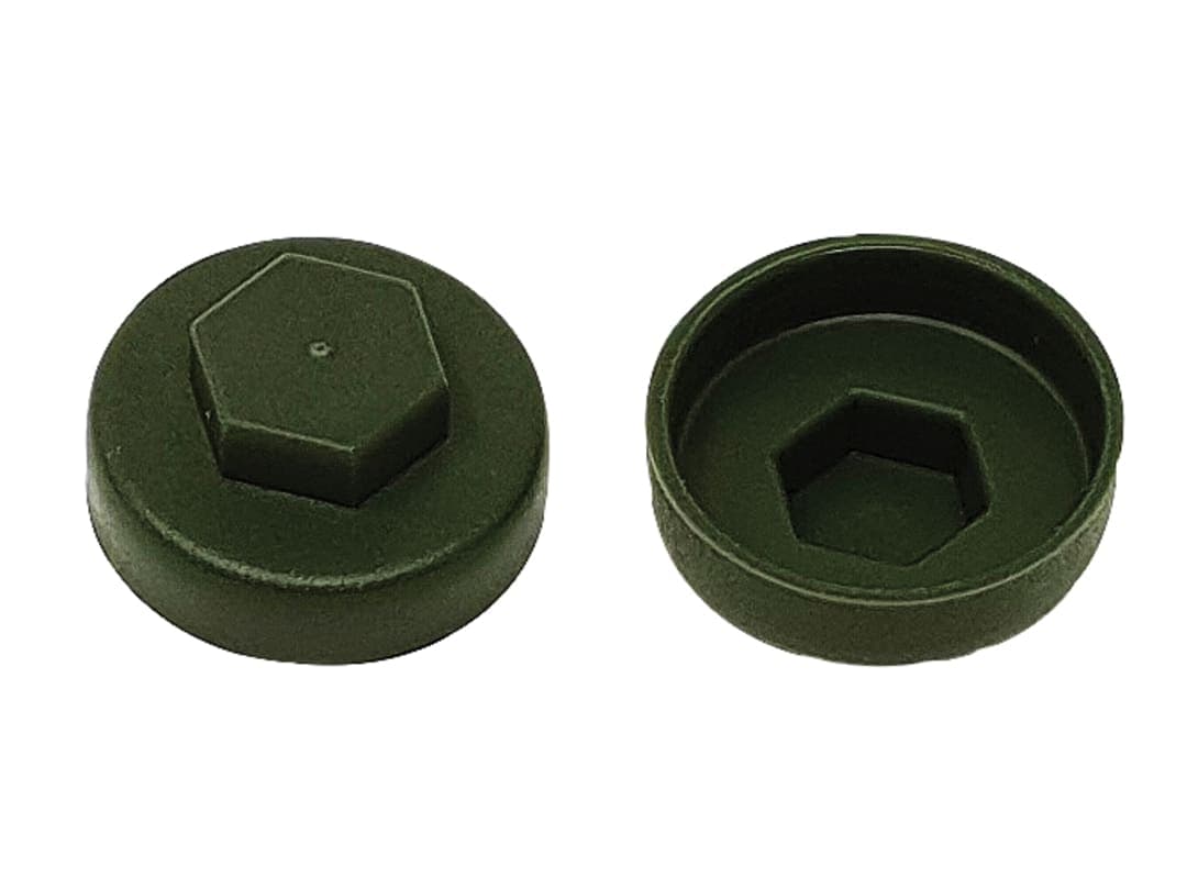 ForgeFix TechFast Cover Cap Olive Green 16mm (Pack 100) TFCC16OG