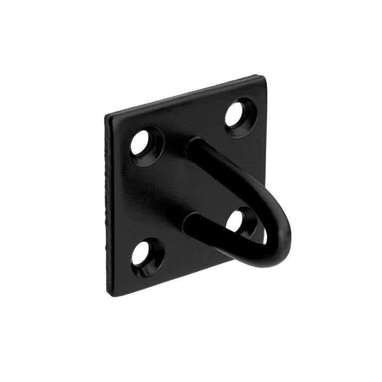 Staple on Plate External Anchor Point - 2" (Inch) - Black Powder Coated - Hardware Solutions