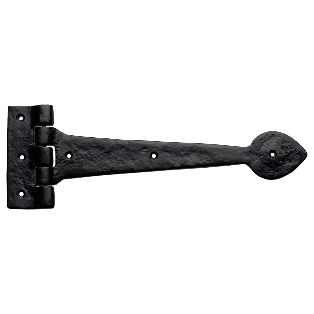Gothic Heavy Iron Hinges - Antique Black - 12" - Pair - Hardware Solutions