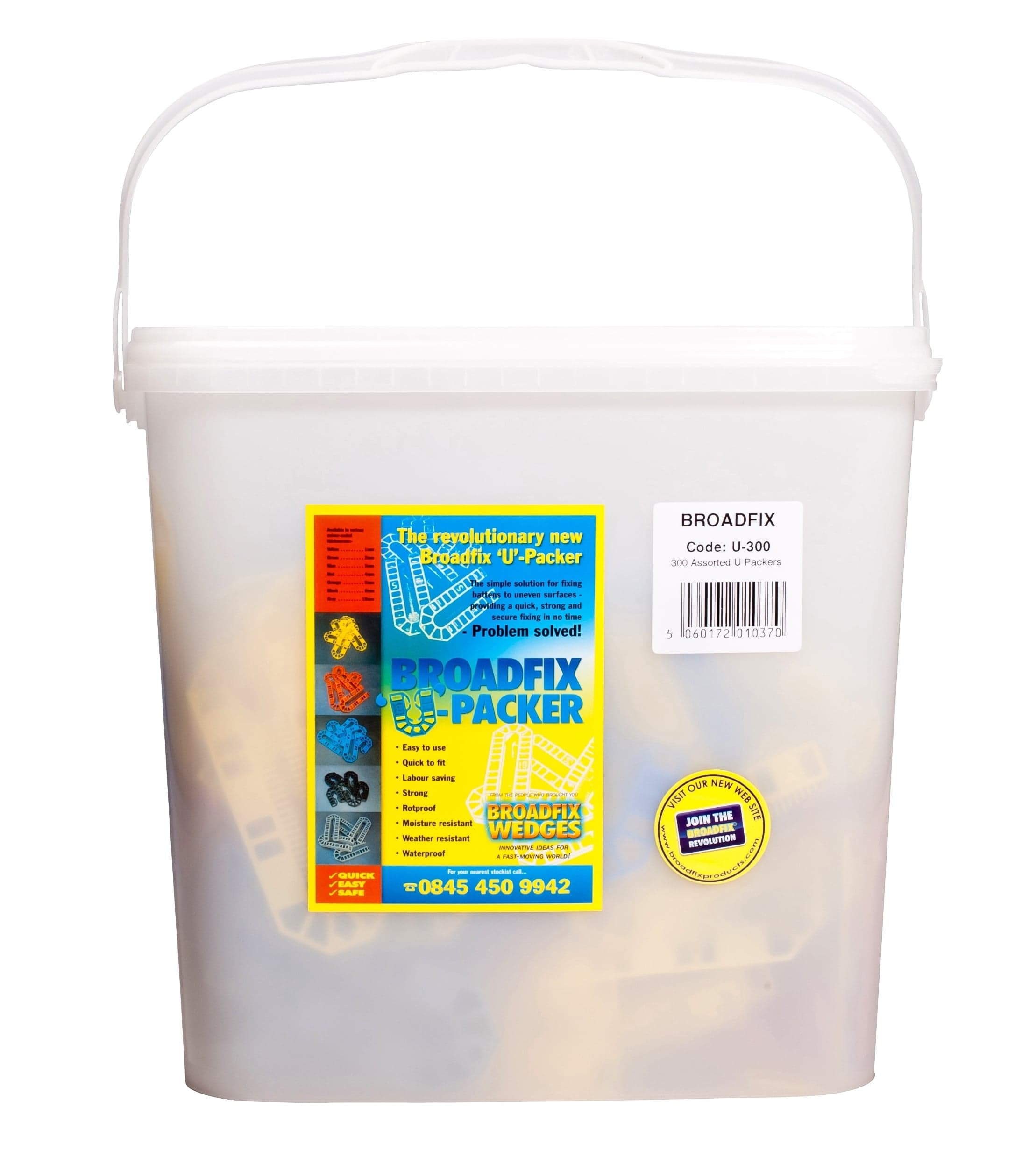 Broadfix BFXU300 U Packers 300 Per Tub Mixed