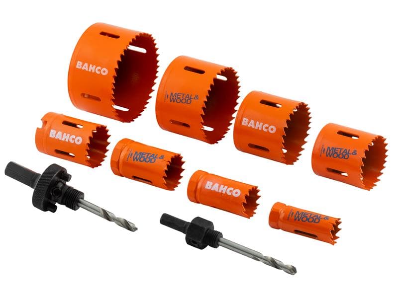 Bahco 3834-PROMO-82 Electricianfts Bi-Metal Holesaw Set 10 Piece