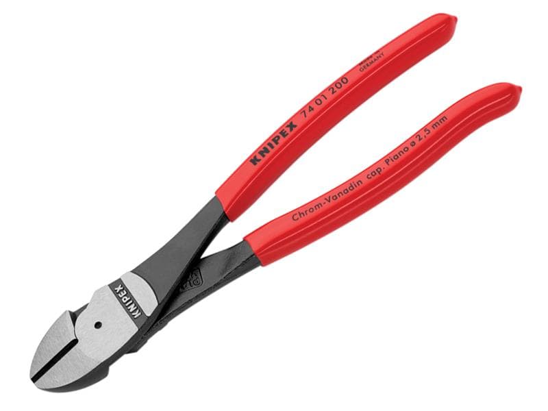 Knipex 74 01 200 SB High Leverage Diagonal Cutters Pvc Grip 200Mm