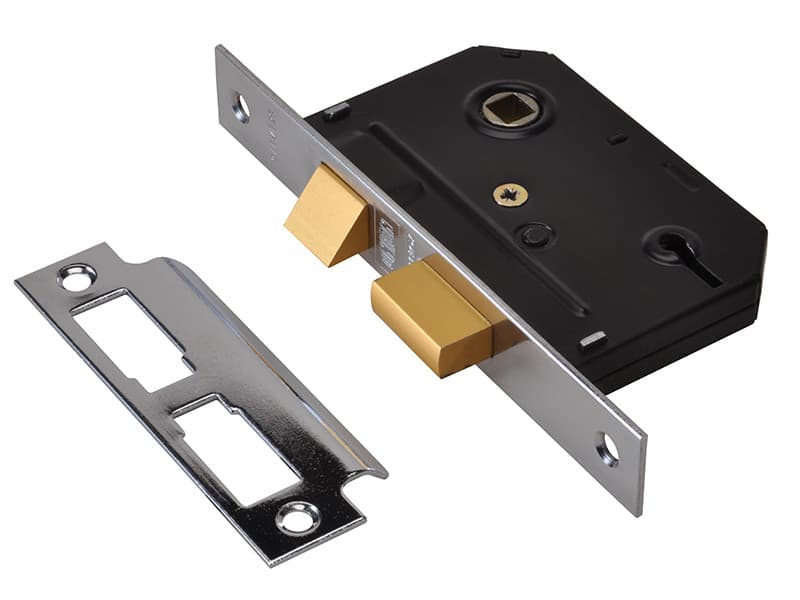 Union Y-ES-SL-CH-2.5 Es-Sl Essentials 3 Lever Mortice Sashlock Chrome 65Mm 2.5In Visi