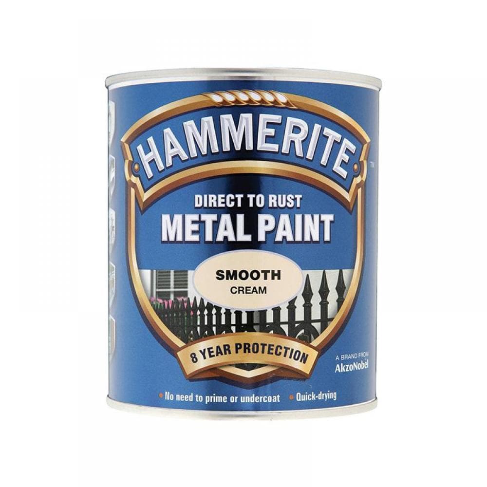 Hammerite 5122064 Direct To Rust Smooth Finish Metal Paint Cream 750Ml