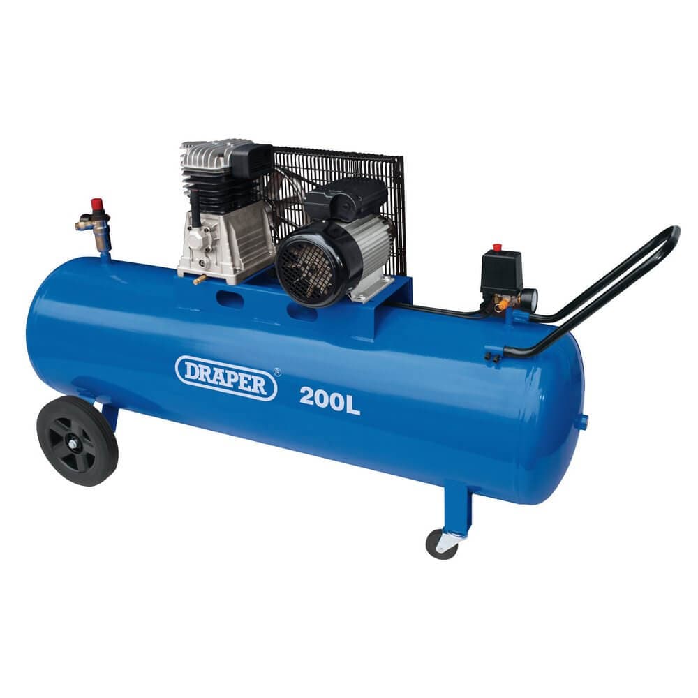 Draper 55315 Belt-Driven Air Compressor 200L 2.2Kw each