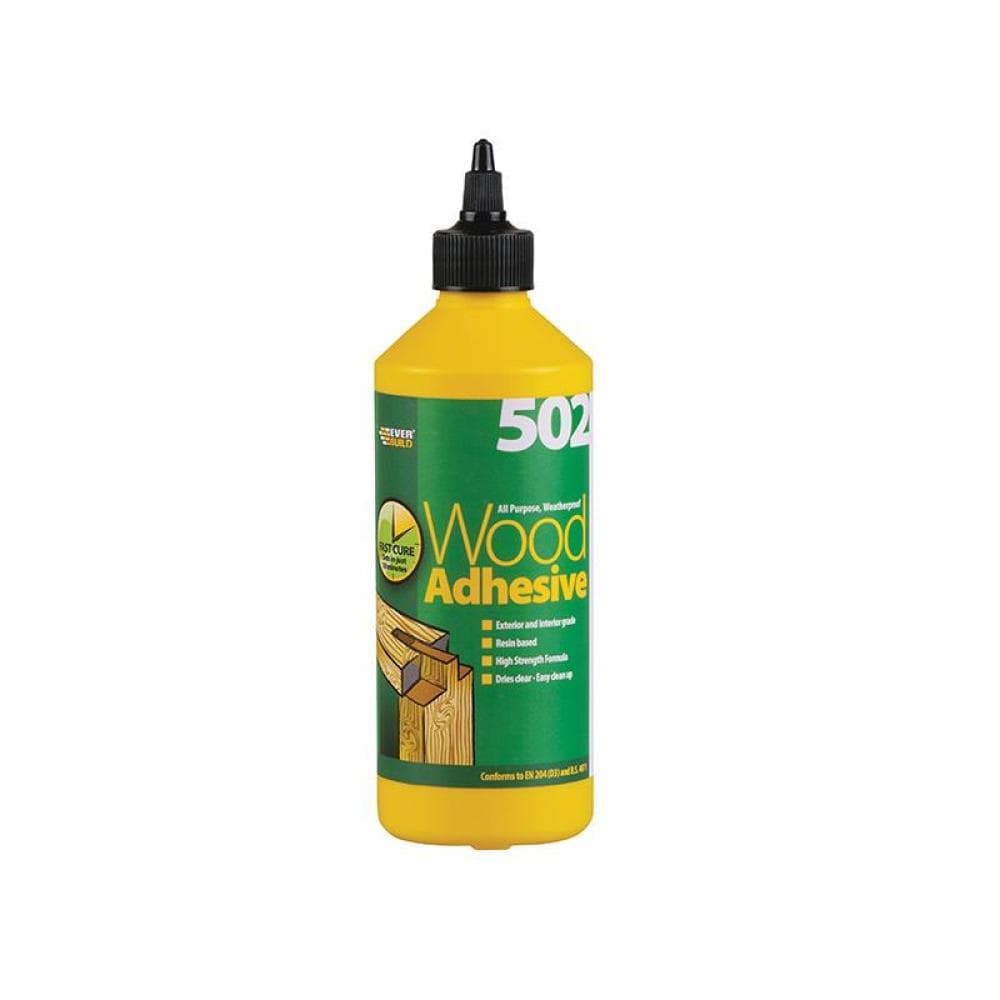 Everbuild Sika 482247 502 All Purpose Weatherproof Wood Adhesive 500Ml