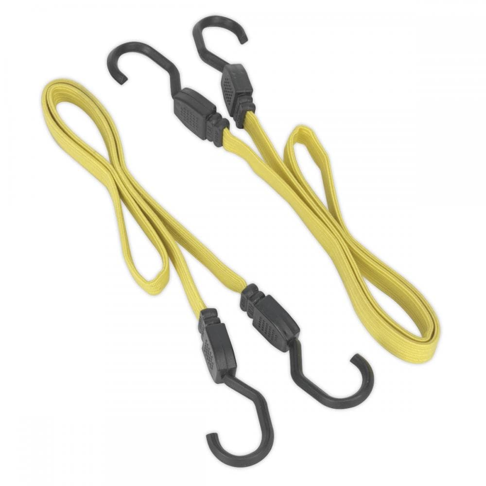 Sealey BCS18 Flat Bungee Cord Set 2Pc 910Mm
