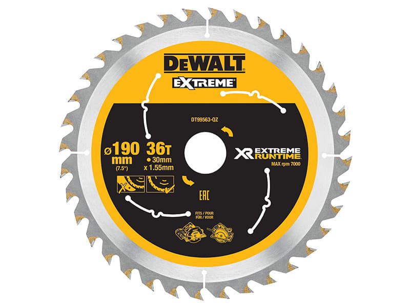 Dewalt DT99563-QZ Xr Flexvolt Circular Saw Blade 190 X 30Mm X 36T