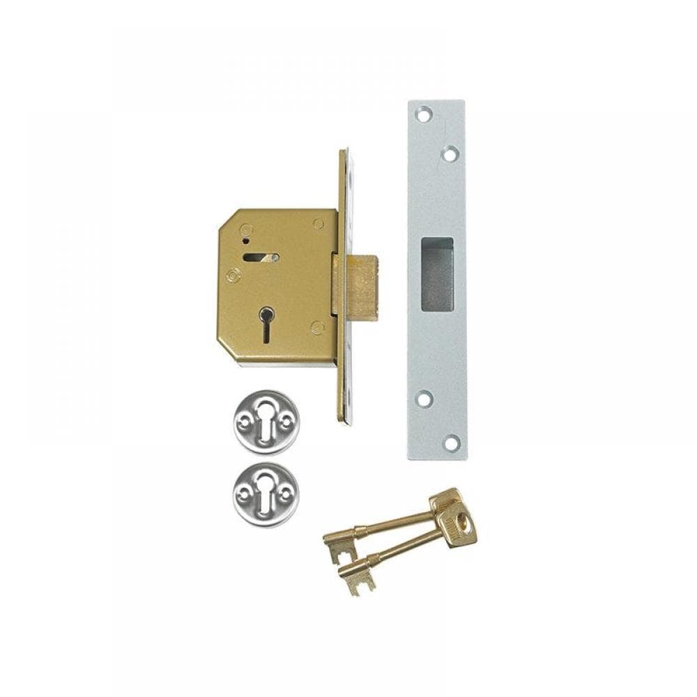 Union V-3G115-PL-67 3G115 C Series 5 Lever Deadlock 67Mm 2.5In Satin Brass