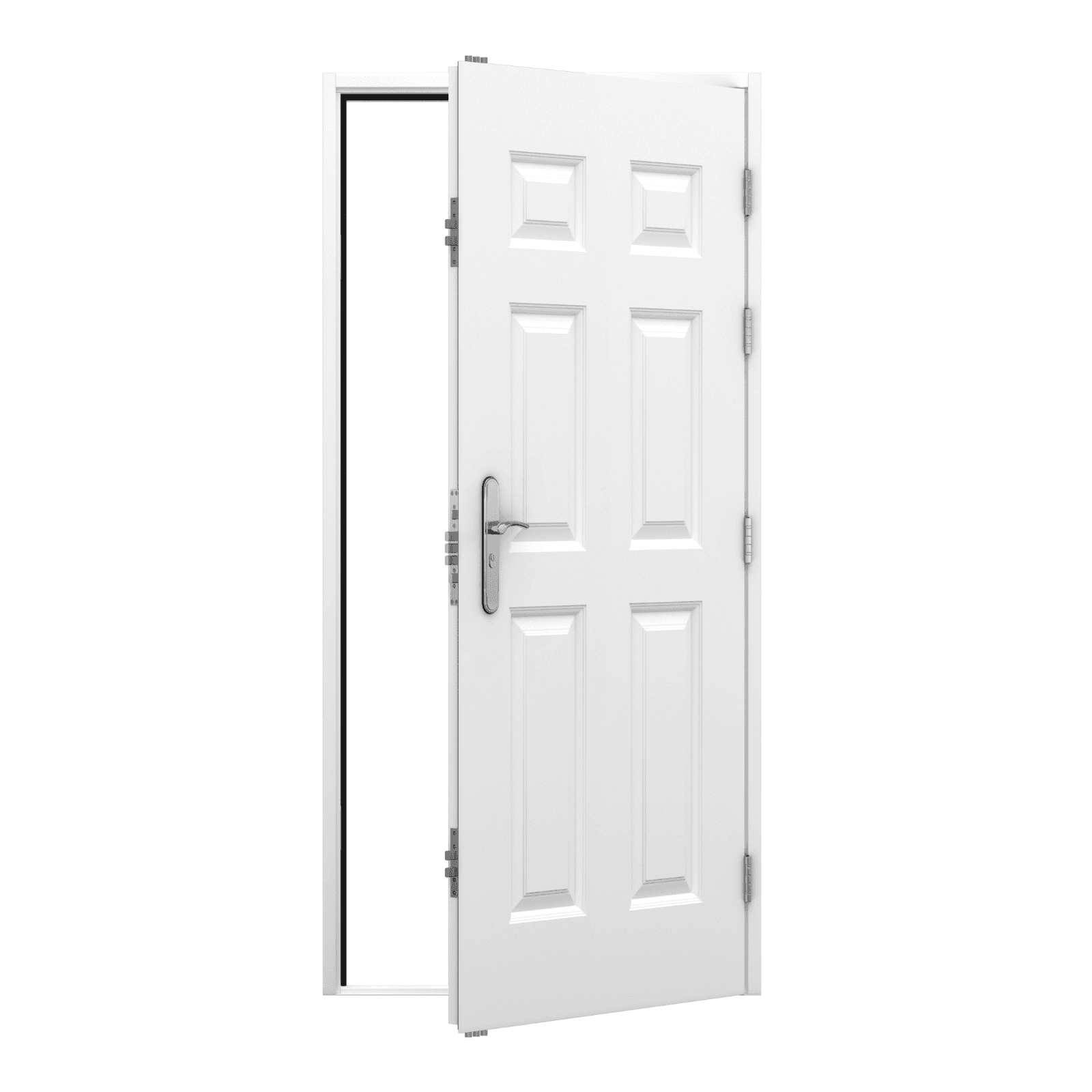 Lathams 6 Panel Steel Door 995 x 2020mm Rh Outward