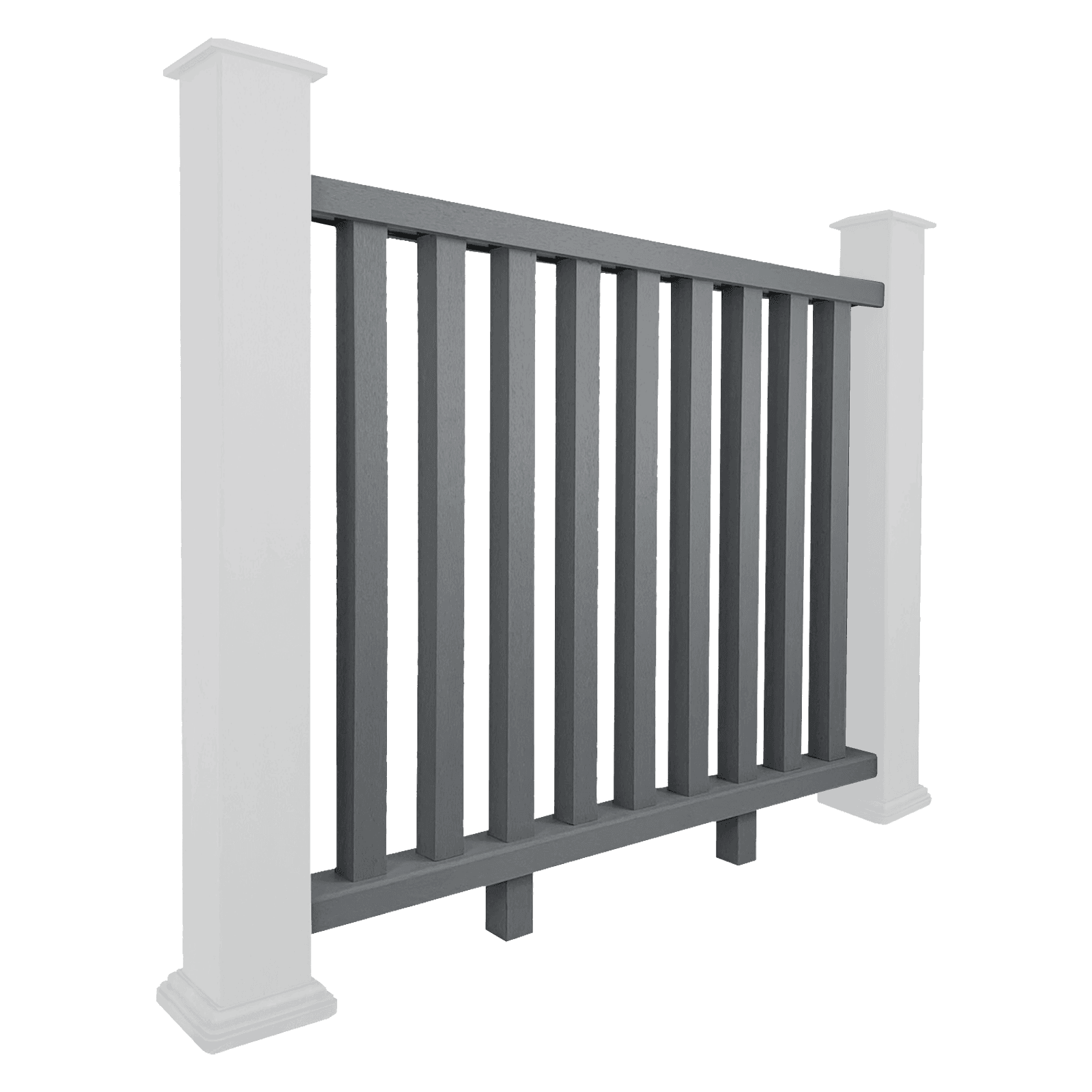 Grey Composite Balustrade Railing - Ash 1.2m