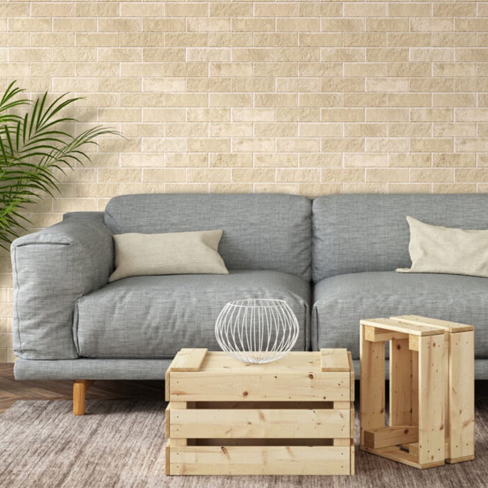 Modern Yellow Matt Brick Effect PVC Wall Panel (8mm)