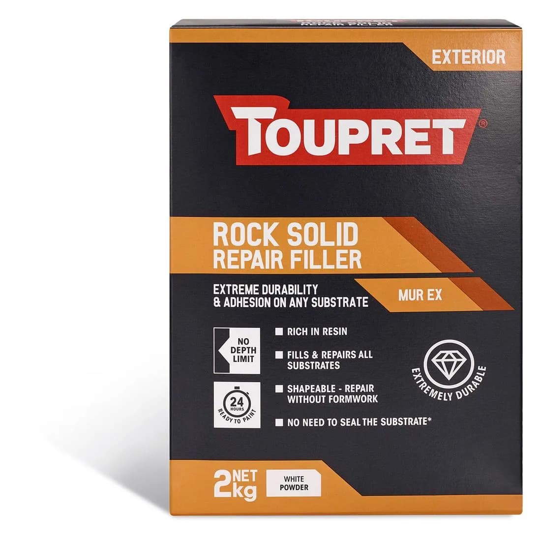 Toupret Exterior Rock Solid Repair Filler 2Kg