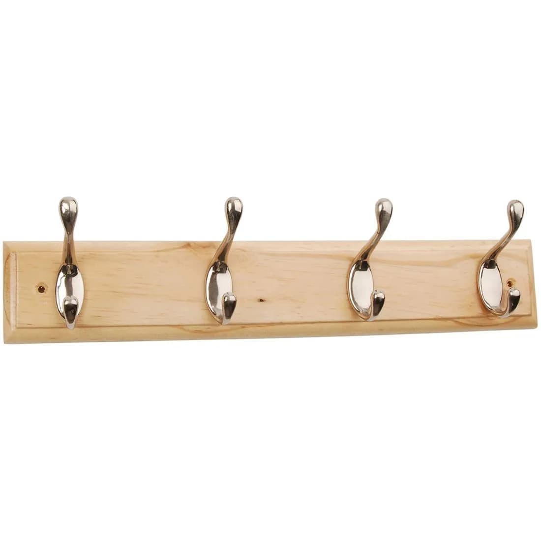Coathook Rail Satin Chrome 4 Hooks